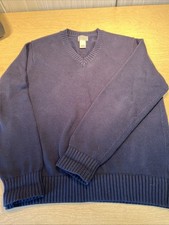 L.L. Bean Men's V-Neck Sweater Size M Regular Item 270806 Navy