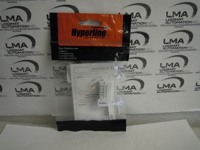 HYPERLINE KJNE-8P8C-C6-90-WH RJ45 JACK MODULE PLUG CONNECTOR ETHERNET **NEW