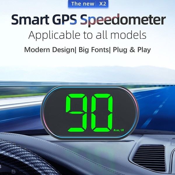 Eurowagens Car HUD Digital Tachometer HUD Rund Kurven Design FüR Motorrad-image
