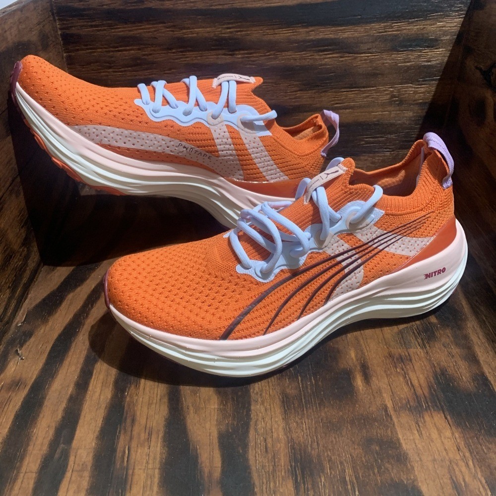 Puma Foreverrun Nitro X Lemlem Running  Womens Orange Sneakers Athletic Shoes 8