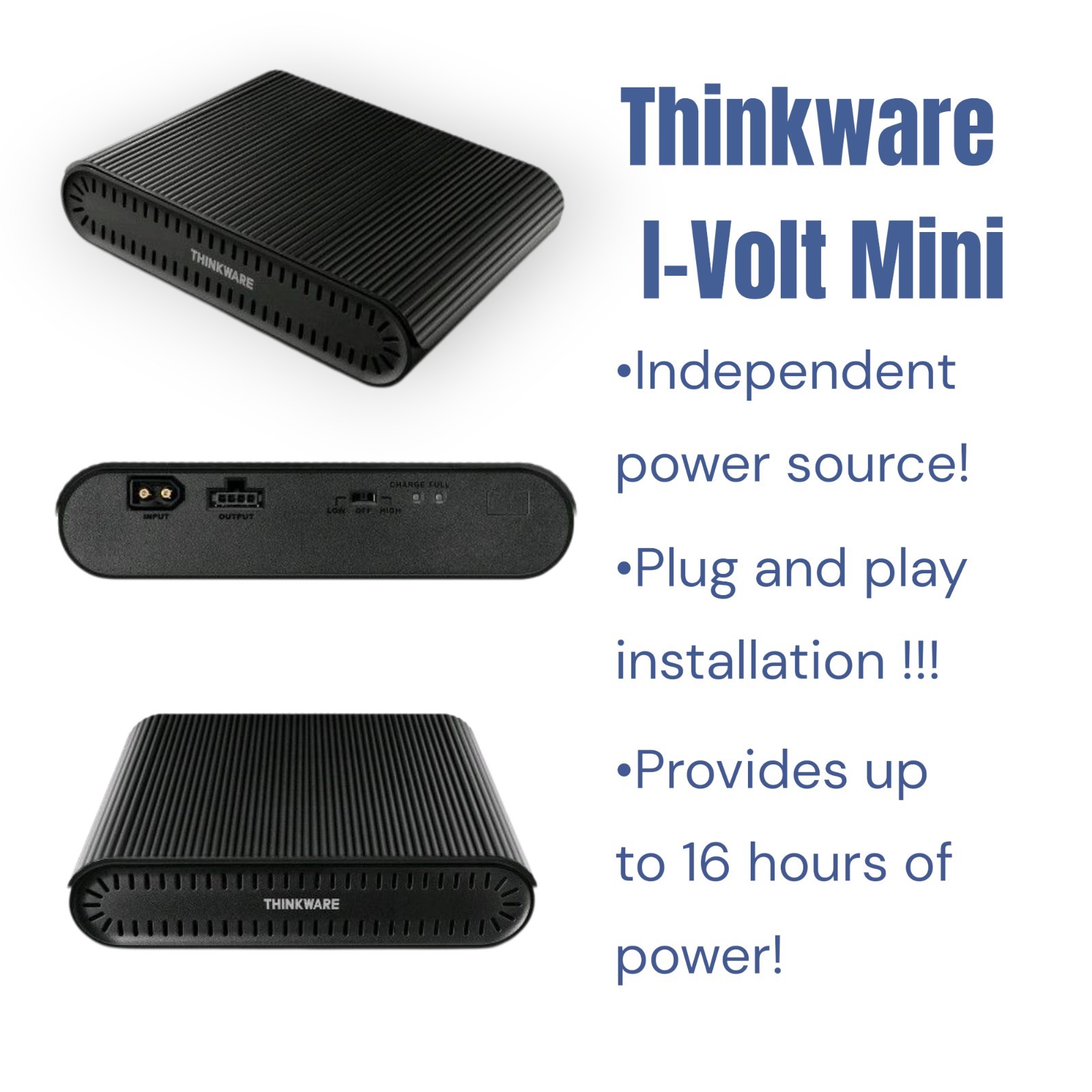Thinkware BAB-50 iVolt Mini External Dash Cam Battery Pack – OEM Power Supply