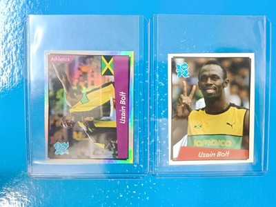 2012 Panini London Olympic Games Rookie Usain Bolt Jamaica N 65-267 2 Stickers