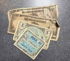 Japan Military Currency Bills Japanese Government 100 Pesos Bill