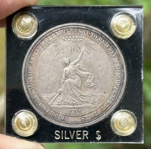 1776-1876 Centennial of American Independence Silver Medal So-Called Dollar HK20