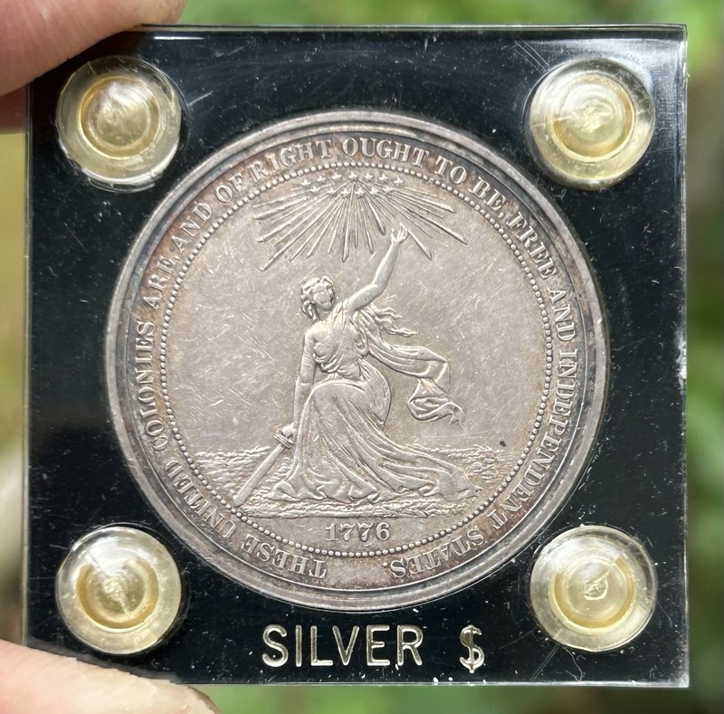1776-1876 Centennial of American Independence Silver Medal So-Called Dollar HK20