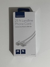 Insignia- 25' Landline Phone Cord - White NEW