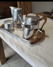 Vintage Picquot Ware tea and coffee set with original Picquot Melamine Tray