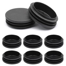 Hordion 8 Pcs 2 Round Plastic Plugs, Tubing End Cap Black Insert End Caps Flo...