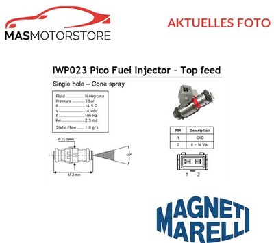 EINSPRITZVENTIL MAGNETI MARELLI 214310002310 A FÜR VW VENTO,POLO 1.6,75 1.6
