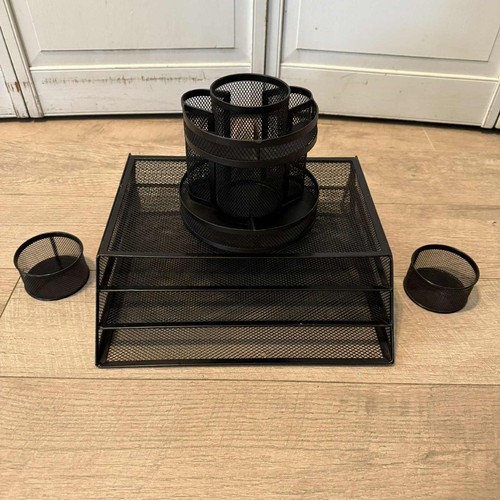 Lorell Desk Organizer Set Black