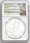 2025(P) SILVER EAGLE PHILADELPHIA MINT EAGLE PRIVY FIRST 50000 ISSUED NGC MS70