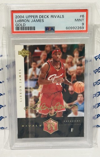 2004 Upper Deck Rivals LeBron James Gold Facsimile Auto PSA 9 🔥🔥🔥 Cavs #6