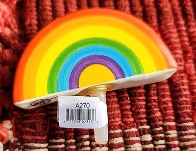 Nora Fleming Mini Over the Rainbow A270 Platter Charm Hand-Painted Ceramic NEW