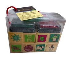 Recollections Rubber Stamp Set Whimsical Christmas New Y2K