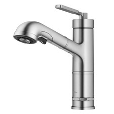 Kraus KPF-4103 Allyn 1.8 GPM 1 Hole Pull Out Kitchen Faucet - Stainless Steel