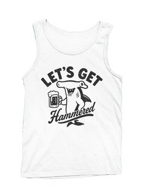 #ad Hammerhead Shark Beer Pun Men#x27;s Tank Top $9.99