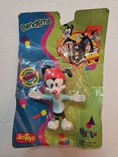 Figurina Wakko Vintage 1994 Animaniacs BendEms Just Toys NUOVA (MOLTO RUVIDA)