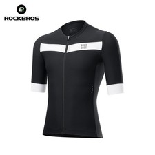 ROCKBROS Men's Cycling Jersey Short Sleeve Slim Fit Shirt Breathable Quick Dry