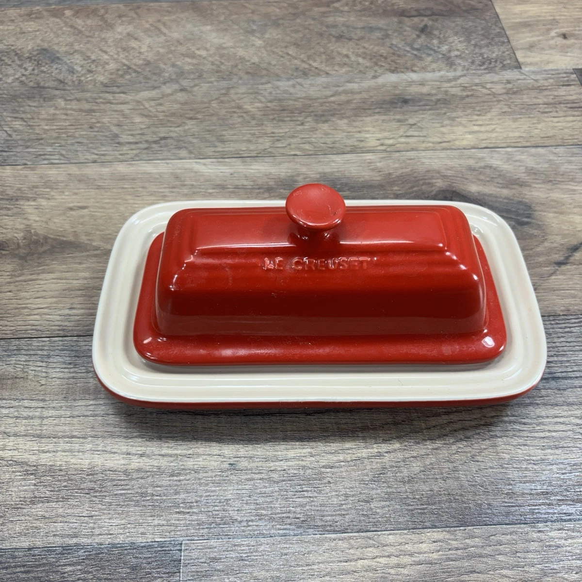 Le Creuset Red Cerise Enameled Stoneware 6" Utensil Holder Crock - View #13