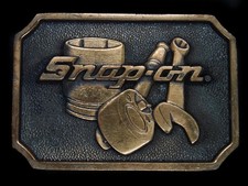 UC13143 VINTAGE 1970s  SNAP-ON  TOOLS SOLID BRASS BELT BUCKLE