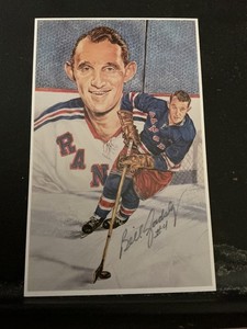 BILL GADSBY #1024/10,000 AUTOGRAPHED LEGENDS OF HOCKEY CARD HOCKEY HOF RANGERS
