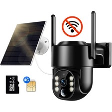 4G LTE Cellular Camera No WiFi Solar Powered Camera 2K Color Night Vision