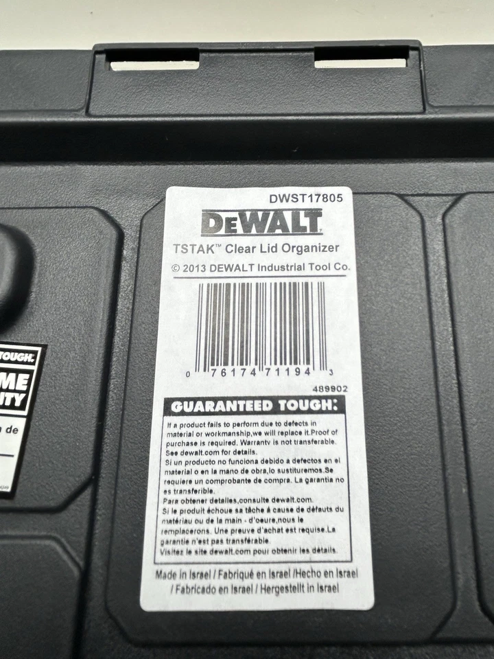 DeWalt TSTAK Organizer with Clear Lid - Image 3 of 3