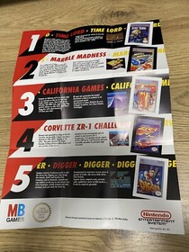 Nintendo NES - MARBLE MADNESS - Collectors Condition CIB - RARE PAL A UK Poster