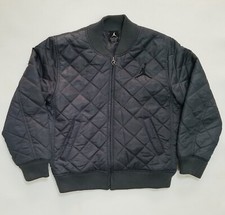 Nike Air Jordan Boys Quilted Bomber Jacket Gray Youth Large 12-13 yrs 9598-176