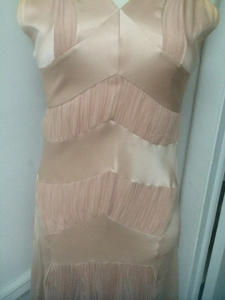 Vestido Christian Dior Rosa Claro Plisados Talla 6mm Foto 3 de 4