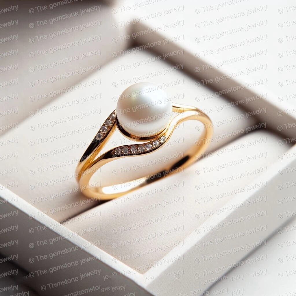 Vintage pearl engagement rings deals