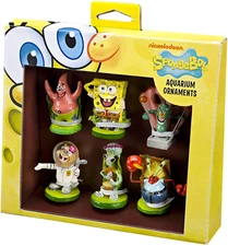 Penn-Plax Officially Licensed Spongebob 6 Piece Mini Aquarium Ornament Set