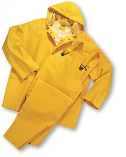 3 PIECE HEAVY DUTY YELLOW RAINSUIT RAIN SUIT 35MM SIZE 4XL NEW IN BAG