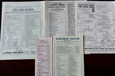 SPANISH & CLASSICAL POP SHEET MUSIC 5 X LISTS (1950's) UK