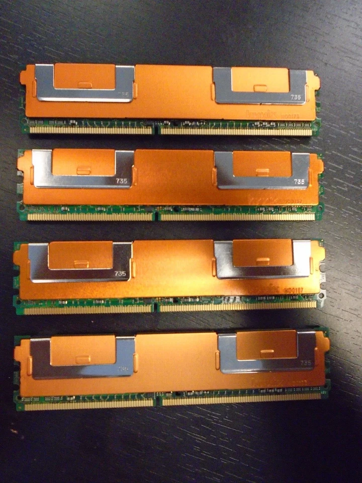 Lot of 4 - Hynix 1GB 2Rx8 PC2-5300F-555-11 Memory Ram. Hp Ram - Image 2 of 4