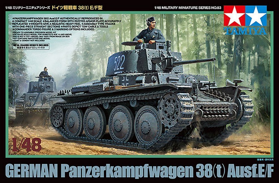 Tamiya 32583 - 1/48 WWII German Pzkpfw 38(T) Ausf. E/F - New