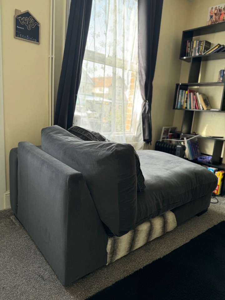 Next Sofa Chaise Charcoal Left Hand eBay