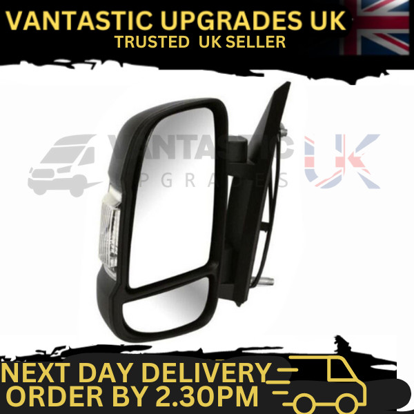 FOR PEUGEOT BOXER 2006>ELECTRIC SHORT ARM HEATED DOOR WING MIRROR
