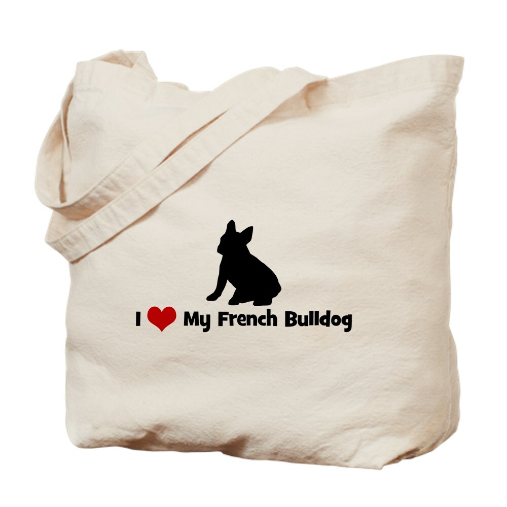 CafePress I Love My French Bulldog Tote Bag (143695622)