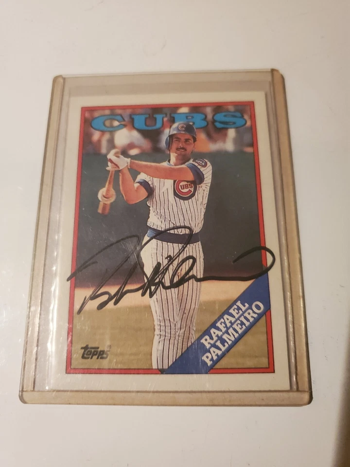 1988 Topps Rafael Palmeiro #186 & 1988 Donruss #324 ( Both Autographed )  - Image 3 of 4
