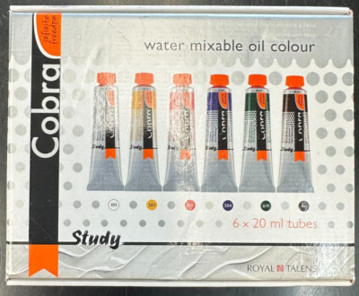 Cobra Study Water-mixable Oil Color Set of 6 | 20ml Tubes