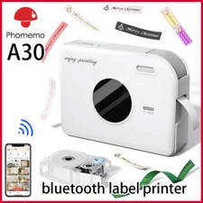 Phomemo A30 Label Maker Machine Wireless Bluetooth Mini Thermal Label Printer US