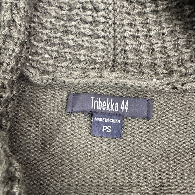 Tribekka 44 Open Front Cardigan Sweater Green Pockets Size PS | eBay