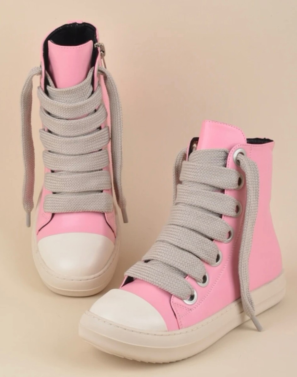 RickOwensのヒール RICK OWENS (リック・オウエンス) - HIGH TOP SNEAKERS BLACK