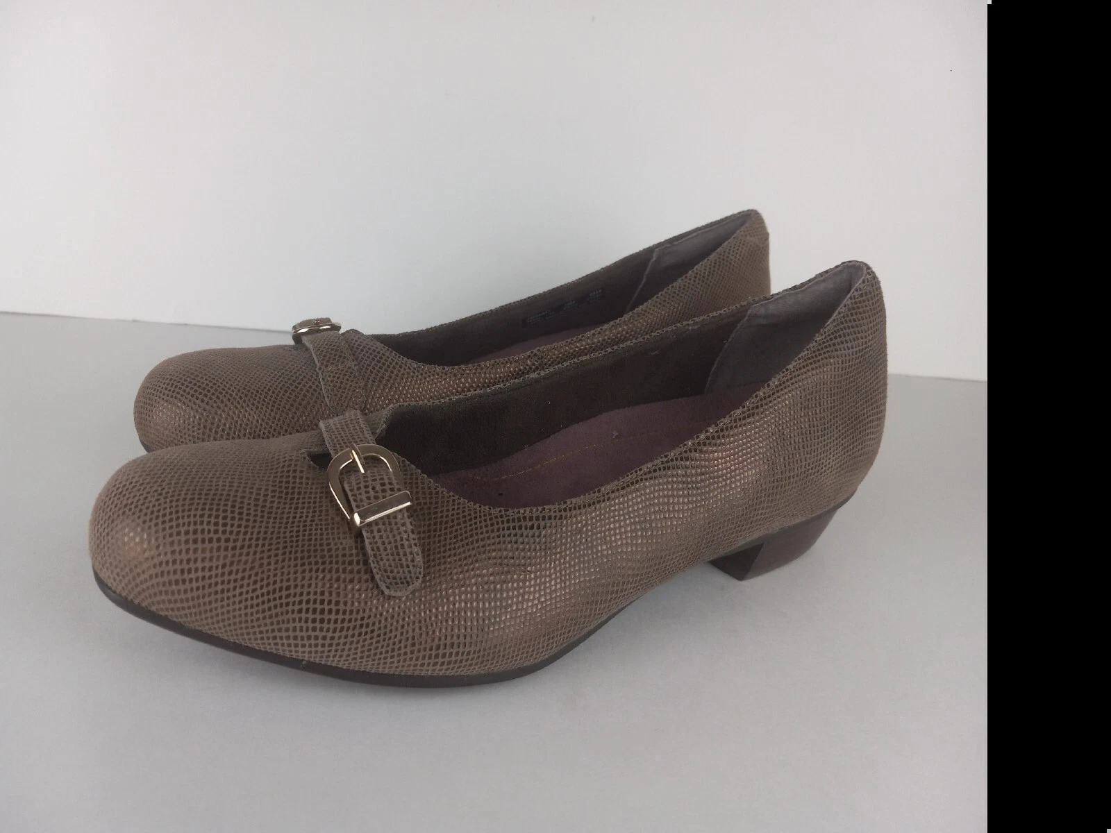 Scarpe mocassini Clarks Artisan donna 10 Caswell Genova pelle tortora slip on