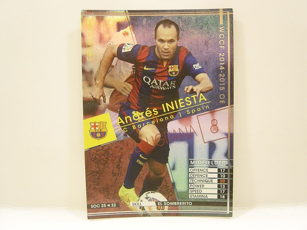 Panini WCCF 2014-15 SOC Andres Iniesta Lujan 1984 Spain No.8 FC Barcelona Stars