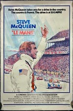 Le Mans Original US One Sheet Movie Poster LINEN BACKED Steve McQueen 1971