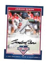 2017 USA Baseball Stars & Stripes RC Auto Black Ink Jasiah Dixon #14/25  Pirates