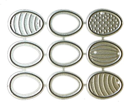 Silver Easter Eggs Metal Cutting Dies Embossing Dies Stamps for Card Making D...