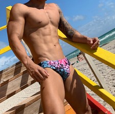 Men's Floral Swim Brief - Swimsuit
